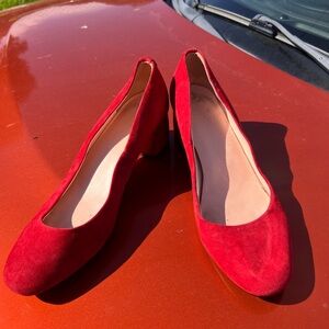 Kate Spade Vibrant Red Suede Heels